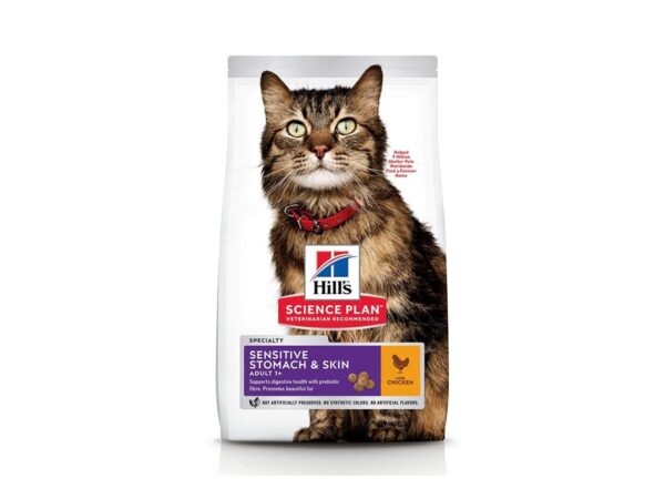 Hill’s Science Plan Sensitive Stomach & Skin Adult Cat Food with Chicken - 1.5kg