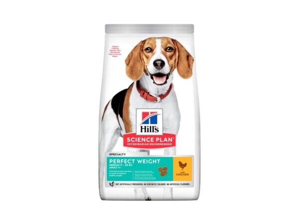 Hill’s Science Plan Perfect Weight Medium Adult Dog Food with Chicken - 2kg