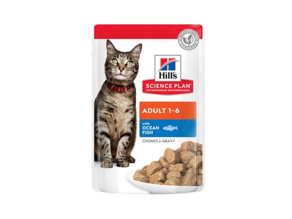 Hill’s Science Plan Adult Wet Cat Food Ocean Fish Pouches - 85g