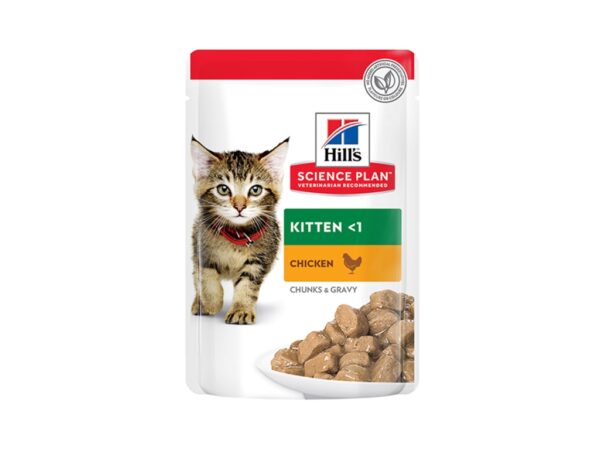 Hill’s Science Plan Tender Chunks In Gravy Kitten Chicken Wet Pouches - 85g
