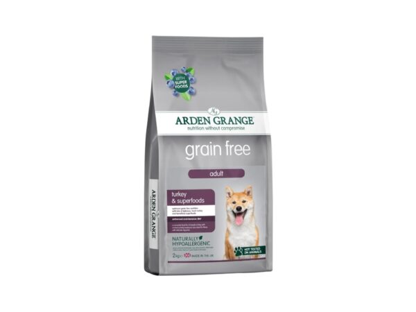 Arden Grange Grain Free Adult Turkey & Superfoods Dry Dog Food - 2kg