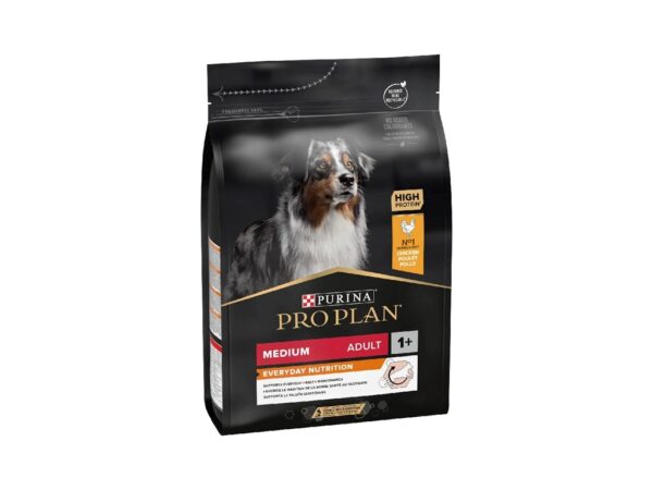 Purina Pro Plan Everyday Nutrition Medium Adult, Dry Dog food with Chicken, 3 kg