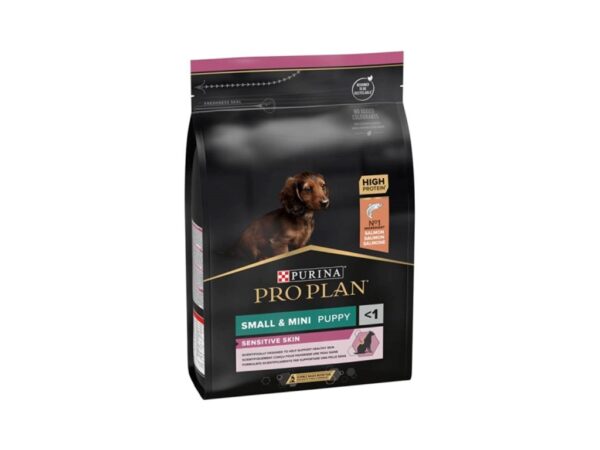Purina Pro Plan Small and Mini Puppy Sensitive Skin, Dry Dog food with Salmon, 3 kg