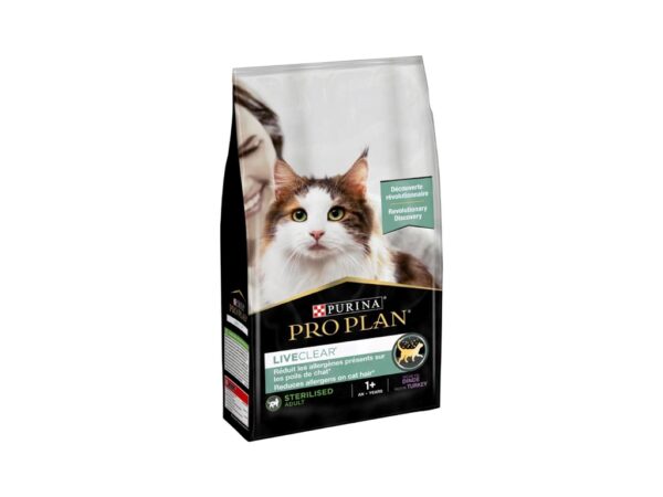 Purina Pro Plan LiveClear Sterilised Adult, Allergen Reducing Dry Cat Food with Turkey 1.4 kg