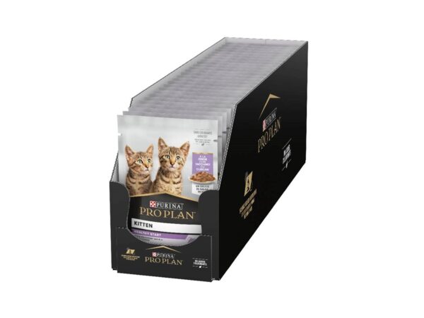 Purina Pro Plan Kitten, Wet Cat Food, Turkey in Gravy, 26 x 85g