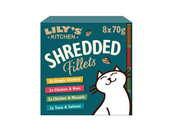 Lily's Kitchen Shredded Fillets Multipack Wet Cat Food 8x70G