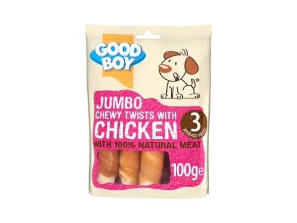 Goodboy Jumbo Chicken Chewy Twists - 100g