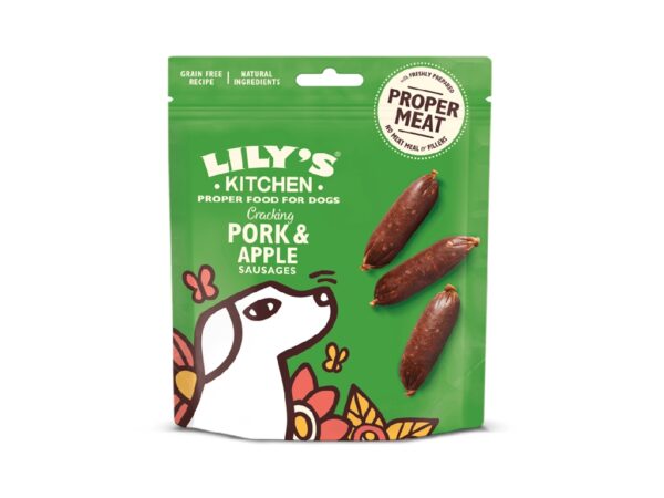 Lily's Kitchen Cracking Pork & Apple Sausages Dog Treats 70G