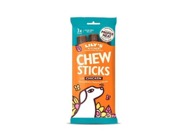 Lilys Kitchen Dog Chew Sticks w/ Chicken Dog Treats - 120G