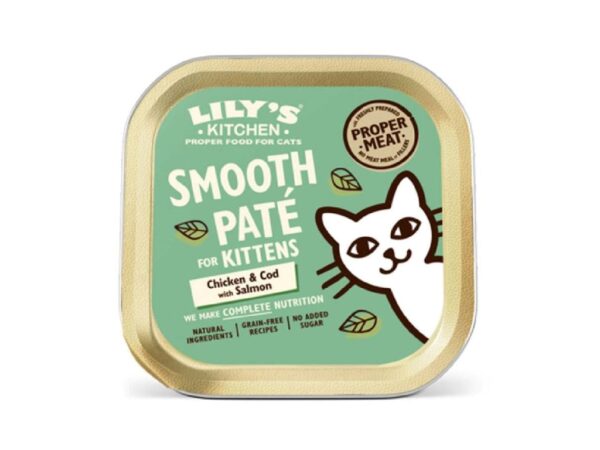 Lily's Kitchen Chicken Cod & Salmon Pate Kitten Wet Food - 85G