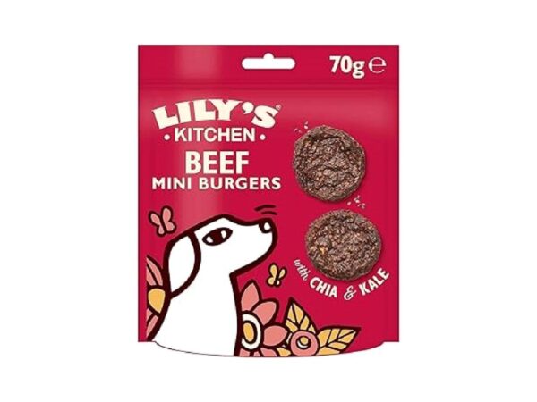 Lily's Kitchen The Best Ever Beef Mini Burgers Dog Treats - 70G