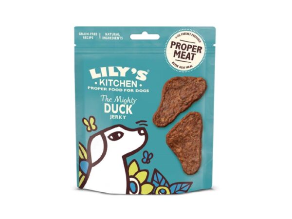 Lily's Kitchen The Mighty Duck Mini Jerky Grain Free Dog Treats - 70G