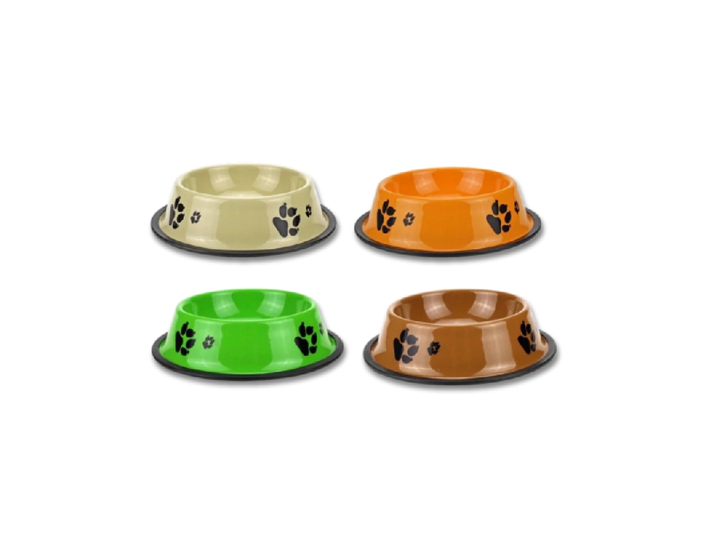 Paw-Printing Stainless Steel Bowls - Large