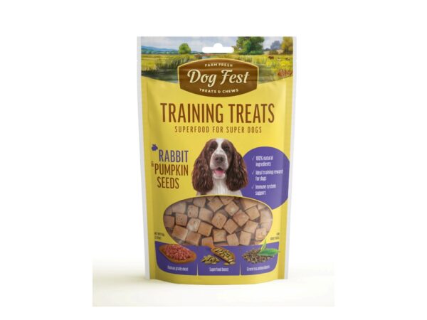 Dog Fest Training Treats Rabbit & Pumpkin Seeds 90g