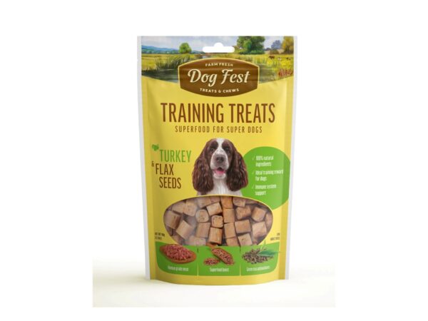 Dog Fest Training Treats Turkey & Flax Seeds - 90g