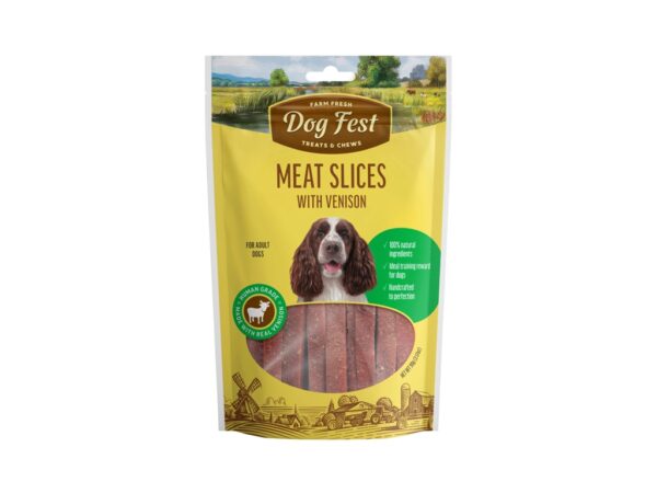 Dog Fest Slices with Venison for Adult Dogs - 90g