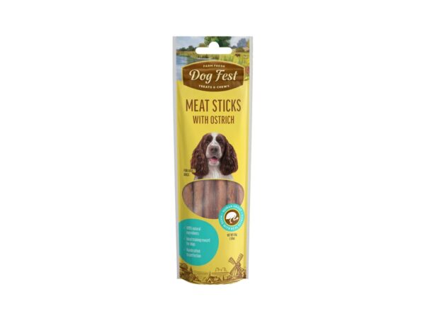 Dog Fest Meat Sticks with Ostrich For Adult Dogs - 45g