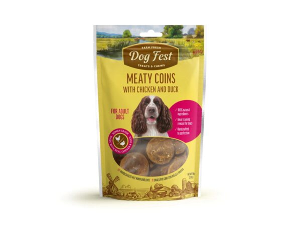 Dog Fest Meaty Coins with Chicken and Duck Rings - 90g