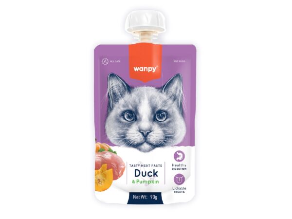 Wanpy Tasty Meat Paste Duck and Pumpkin for Cats - 90g