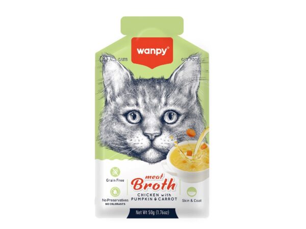Wanpy Meat Broth Chicken with Pumpkin & Carrot for Cats - 50g