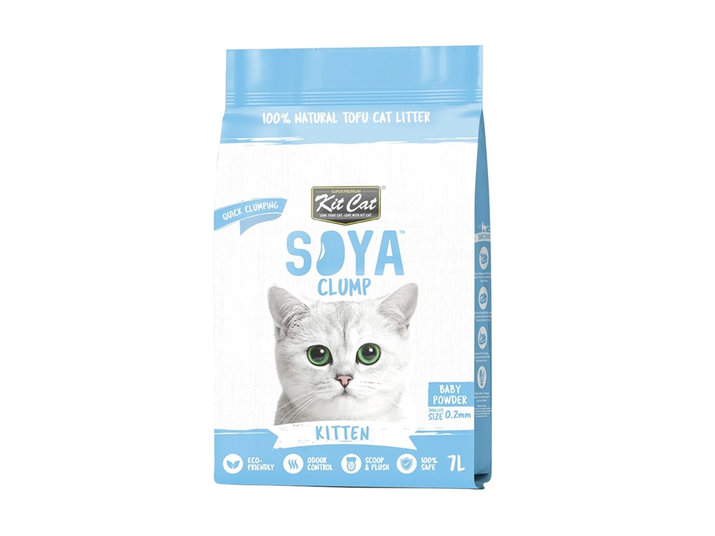 Kit Cat Soyabean Kitten Litter Baby Powder - 7L