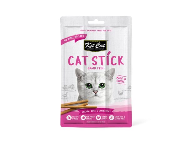 Kit Cat Grain Free Cat Stick Chicken Duck & Cranberries 15g