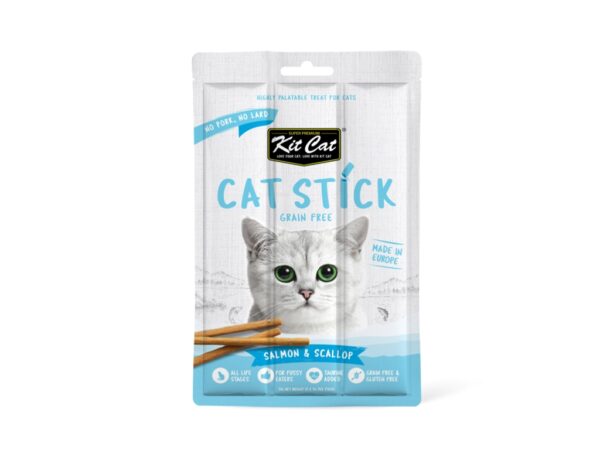 Kit Cat Grain Free Cat Stick Salmon & Scallop 15g