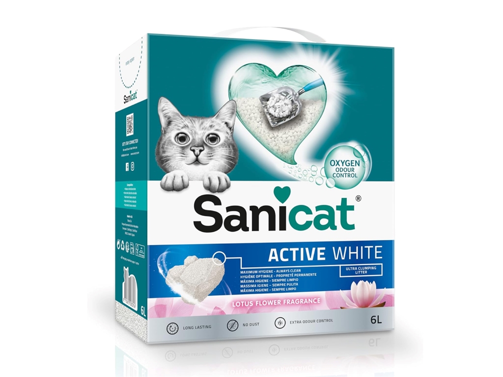 Sanicat Active White Lotus Flower Cat Litter - 6L