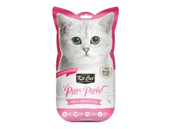 Kit Cat Purr Puree Tuna & Smoked Fish 4x15g