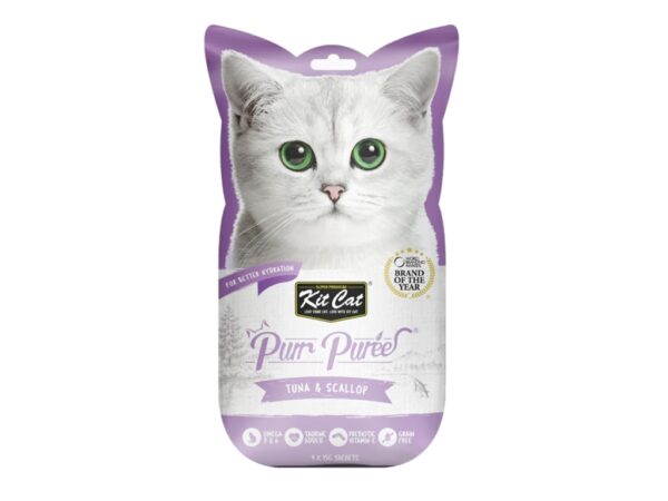 Kit Cat Purr Puree Tuna & Scallop 4x15g
