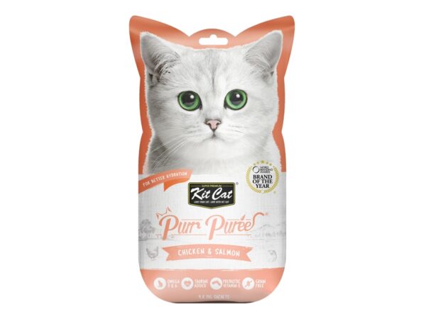 Kit Cat Purr Puree Chicken & Salmon 4x15g