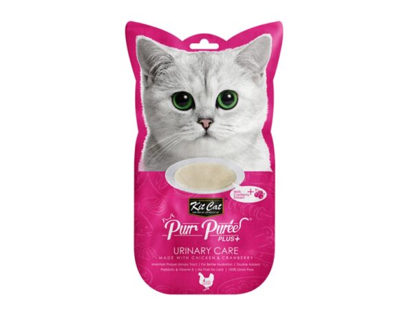 Kit Cat Purr Puree Plus+ Chicken & Cranberry (Urinary Care) 4x15g