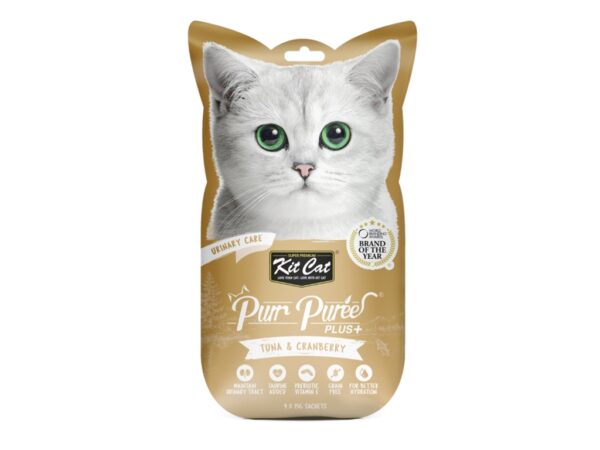 Kit Cat Purr Puree Plus+ Tuna & Cranberry (Urinary Care) 4x15g