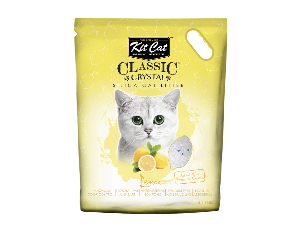 Kit Cat Classic Crystal Cat Litter – Lemon 5L