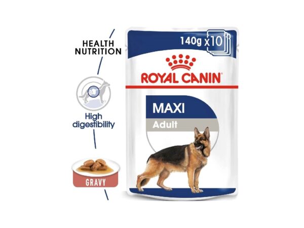 Size Health Nutrition Maxi Adult (WET FOOD - Pouches) 10 x 140g