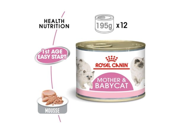 Feline Health Nutrition Mother & Babycat Mousse (WET FOOD - Cans) 12 x 195g