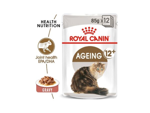 Feline Health Nutrition Ageing 12+ Gravy (WET FOOD - Pouches) 12 x 85g